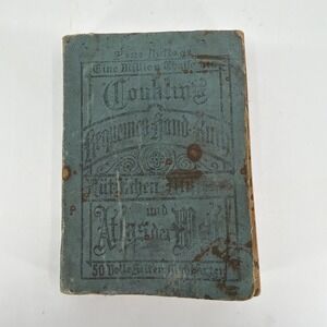 1894 German Handbook & Atlas Conklin Chicago Antique Pocket Book